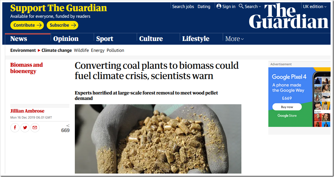 Burning Forests Is Not A Very Good Idea, Decides Guardian (Six Years Too Late)