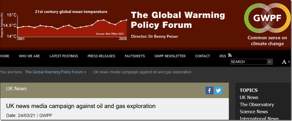 UK news media campaign against oil and gas exploration