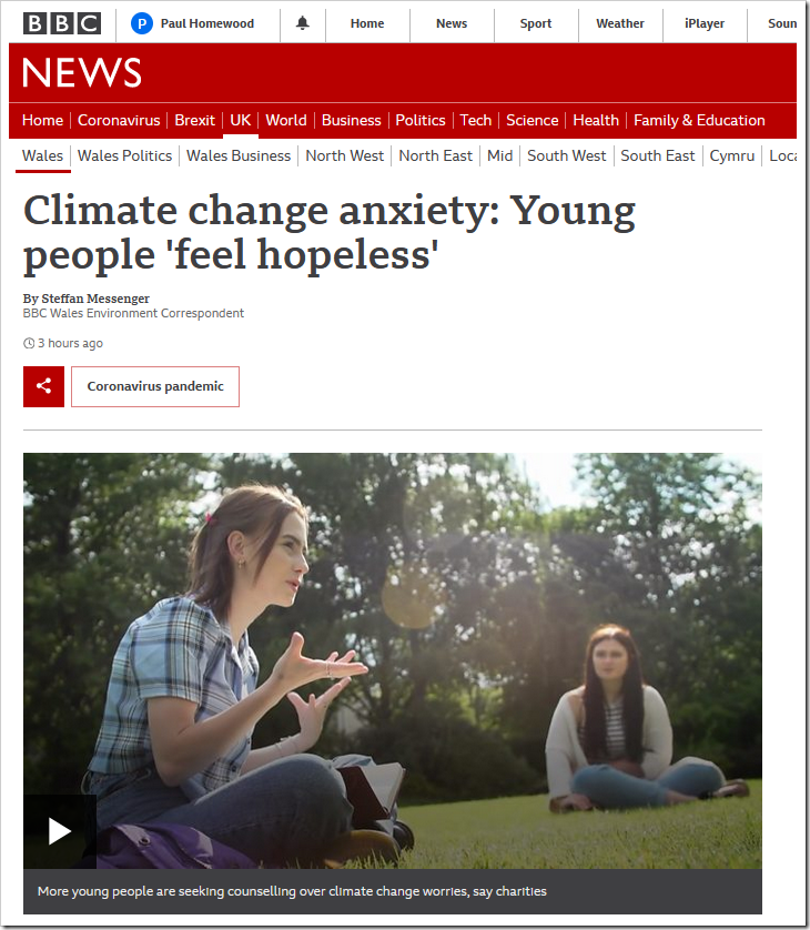 Climate change anxiety: Young people ‘feel hopeless’