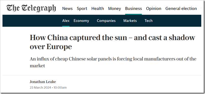 How China captured the sun – and cast a shadow over Europe